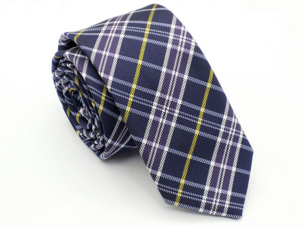 濃青-チェック-ネクタイ-ポリエステル-100-全長-約143cm-剣幅-約6cm-スタイリッシュ系-清涼感-男女-祝-おしゃれ-かわいい-結婚式-カジュ-シンプル-スーツ-人気-プレゼント-ギフト-入園式-入学式-成人式