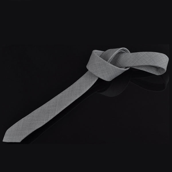 グレー-モダン-羊毛-ネクタイ-灰色