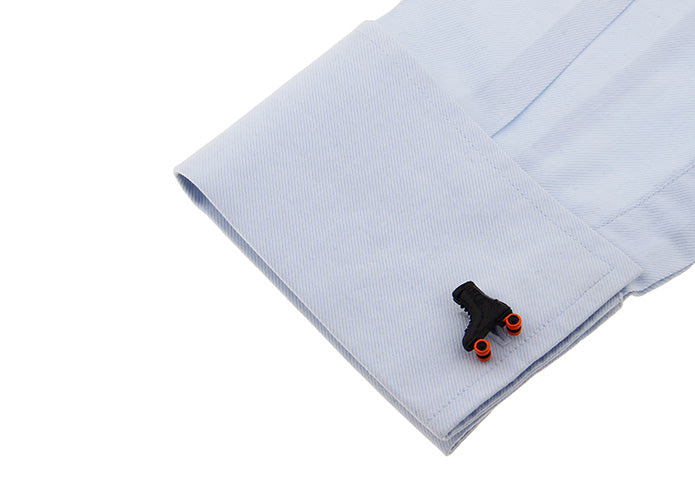 色付き-ローラースケート-黒-色-カフスボタン-ブラック-スポーツ-男女-趣味-ユニーク-カフリングス-プレゼント-おしゃれ-かわいい-大人気-結婚式-カフス専門店