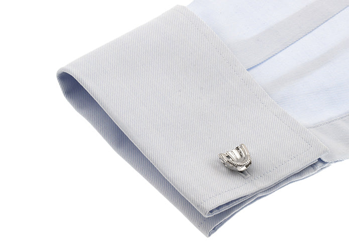 立体-グローブ-銀色-カフスボタン-シルバー-おもしろ系-男女-カフリングス-スポーツ-イベント-プレゼント-おしゃれ-結婚式-カフス専門店