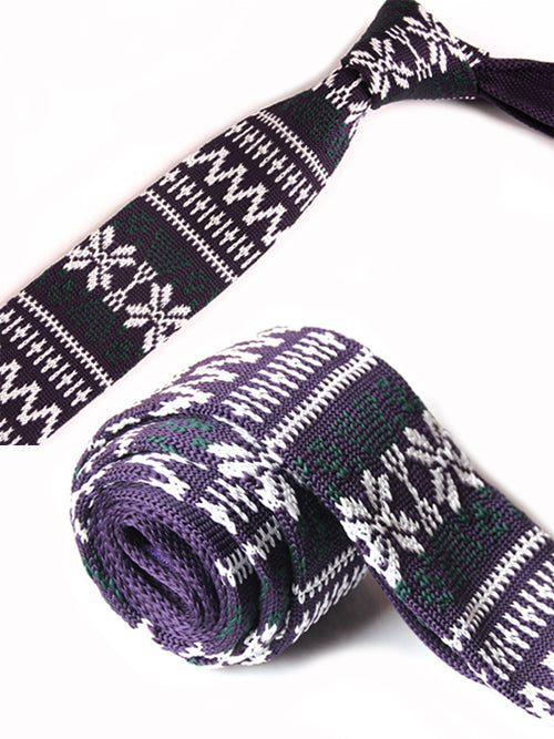 紫-緑-白-編み込み-ニット-タイ-メリヤス編み-スッキリタイプ-スタイリッシュ系-シンプル-クール-男女-祝-おしゃれ-かわいい-結婚式-カジュアル-スーツ-人気-プレゼント-ギフト-入園式-入学式-成人式