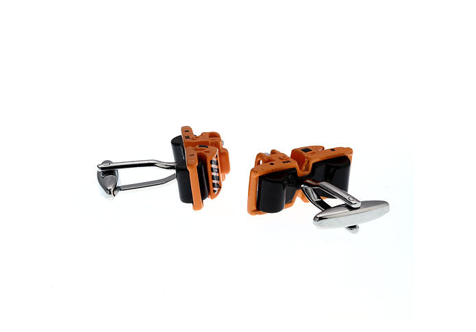 ロードローラー-カフスボタン-brown-働く車-男-カフリングス-道-ユニーク-父の日-プレゼント-個性-カフス専門店