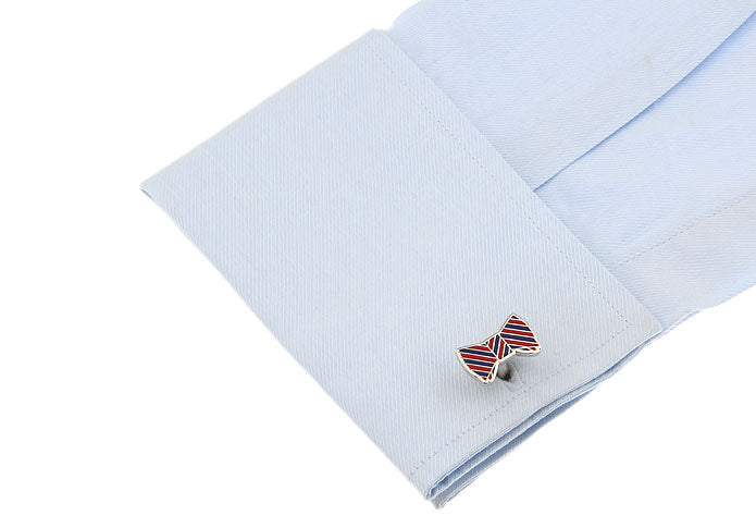 お洒落-蝶ネクタイ-カフスボタン-赤x青-青系-ブルー-男女-カフリングス-営業マン-おしゃれ-かわいい-結婚式-カジュアル-ユニーク-スーツ-人気-プレゼント-ギフト-入園式-入学式-成人式