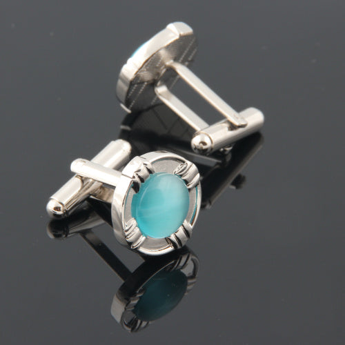 人工水晶-艶やかな円形-ブルー-カフスボタン-青-系-ブルー-男女-カフリングス-営業マン-おしゃれ-かわいい-結婚式-カジュアル-シンプル-スーツ-人気-プレゼント-ギフト-入園式-入学式-成人式-海外挙式