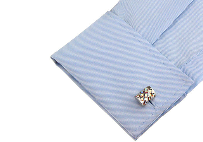 立体-カット-ジュエリー-ホワイト-カフスボタン-白系-ホワイト-男女-カフリングス-営業マン-かわいい-結婚式-カジュアル-スーツ-人気-プレゼント-入園式-入学式成人式