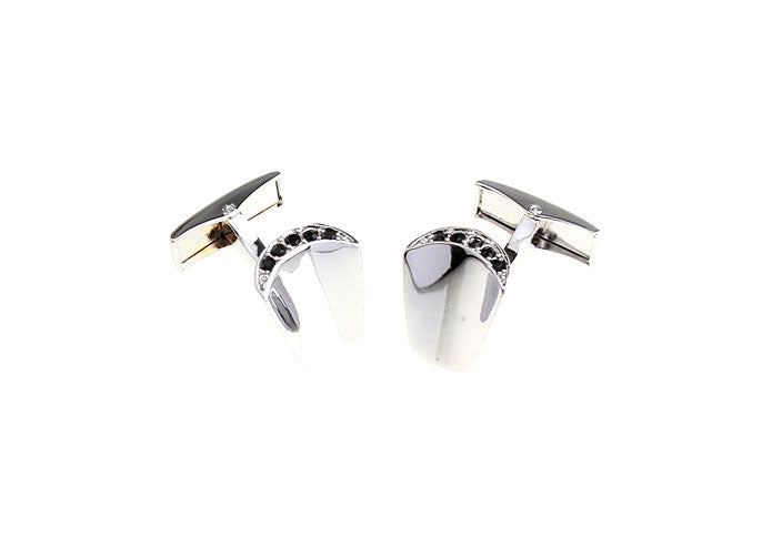 フック-型-アクセサリ-銀色-カフスボタン-シルバー-男女-カフリングス-シンプル-スーツ-人気-プレゼント-ギフト-個性-成人式-カフス専門店