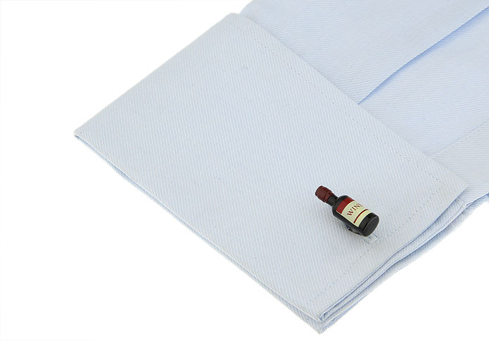 赤-ワイン-瓶-ラベル-着色-カフスボタン-レッド-男女-カフリングス-食べ物-趣味-スーツ-大人気-おしゃれ-個性-プレゼント-ギフト-カフス専門店