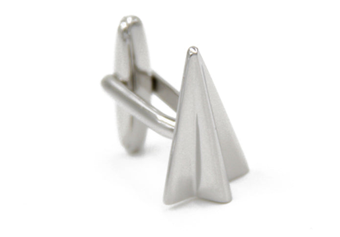 紙飛-行機-銀色-カフスボタン-シルバー-男女-カフリングス-営業マン-おしゃれ-かわいい-ユニーク-スーツ-人気-プレゼント-ギフト-カフス専門店