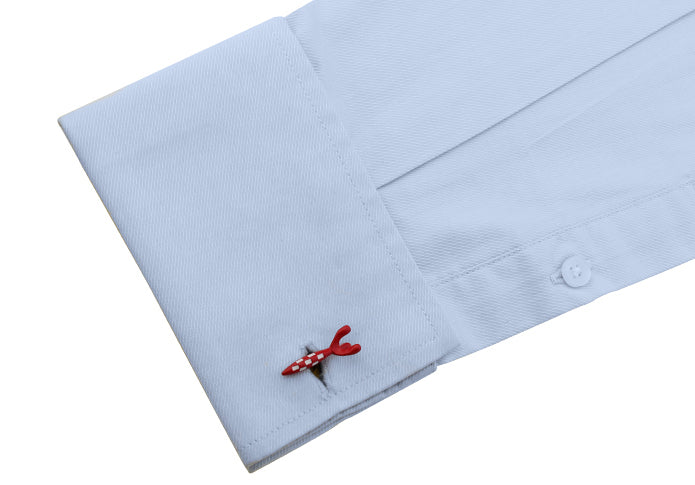 赤-白-ロケット-カフリングス-色-赤色-カフスボタン-赤-ロケット-男女-おしゃれ-大人気-スーツ-結婚式-プレゼント-入園式-入学式-成人式-カフス専門店