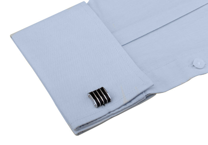 縞-模様-留め具-同型-チェーン-カフリングス-色-黒-カフスボタン-ブラック-男女-おしゃれ-大人気-スーツ-結婚式-プレゼント-入園式-入学式-成人式-カフス専門店