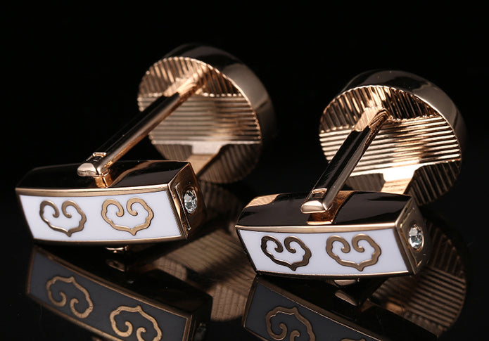 留め具-裏表-デザインちがう-リバーシブル-色-黒-銅色-カフスボタン-ブラック-おすすめ-おしゃれ-かわいい-男女-営業マン-結婚式-スーツ-人気-カフリングス-プレゼント-ギフト-入園式-入学式-成人式
