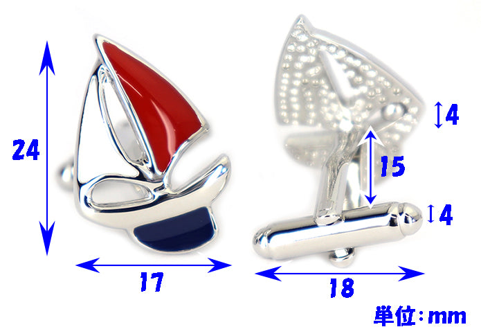 色付き-ヨット-カフスボタン-カラフル系-男女-趣味-スポーツ-乗り物-おすすめ-おしゃれ-男女-営業マン-結婚式-スーツ-人気-カフリングス-プレゼント-ギフト-入園式-入学式-成人式