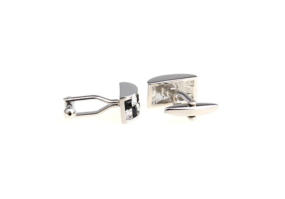 豪華-光沢-ブラック-チェック-カフスボタン-黒綺-麗-ラインスト-黒系-ブラック-男女-カフリングス-営業マン-おしゃれ-かわいい-結婚式-カジュアル-ギンガムチェック-スーツ-人気-プレゼント-ギフト-入学式