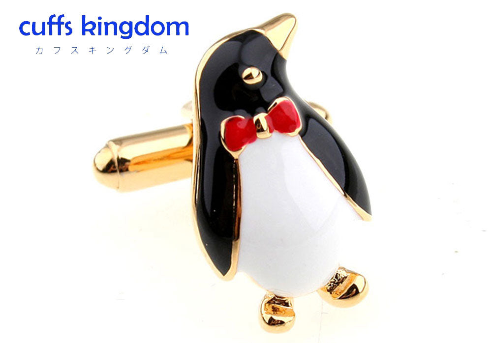 メチャメチャ-かわいい-ペンギン-カフスボタン-カラフル系-動物-男女-カフリングス-人気-可愛い-おしゃれな-結婚式-フォ-マル-カフス専門店