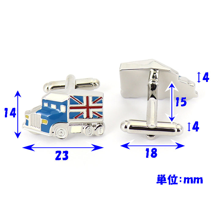 綺麗な発色-ブリティッシュ-トレーラー-カフスボタン-英国-旗-高級