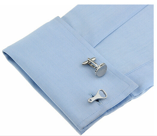 栓と栓抜き-アシンメトリー-カフスボタン-シルバー-シルバー-おすすめ-おもしろ-おしゃれ-かわいい-男女-趣味-営業マン-結婚式-スーツ-人気-カフリングス-プレゼント-ギフト-入園式-入学式-成人式