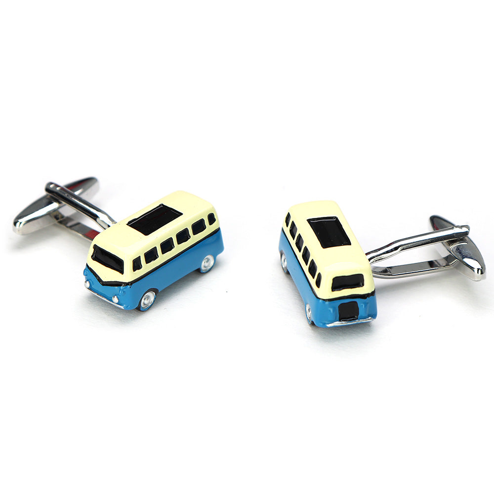 バス-車-カフスボタン-ブルー-おしゃれ-男女-カフリングス-個性-プレゼント-可愛い-大人気-車-結婚式-カフス専門店