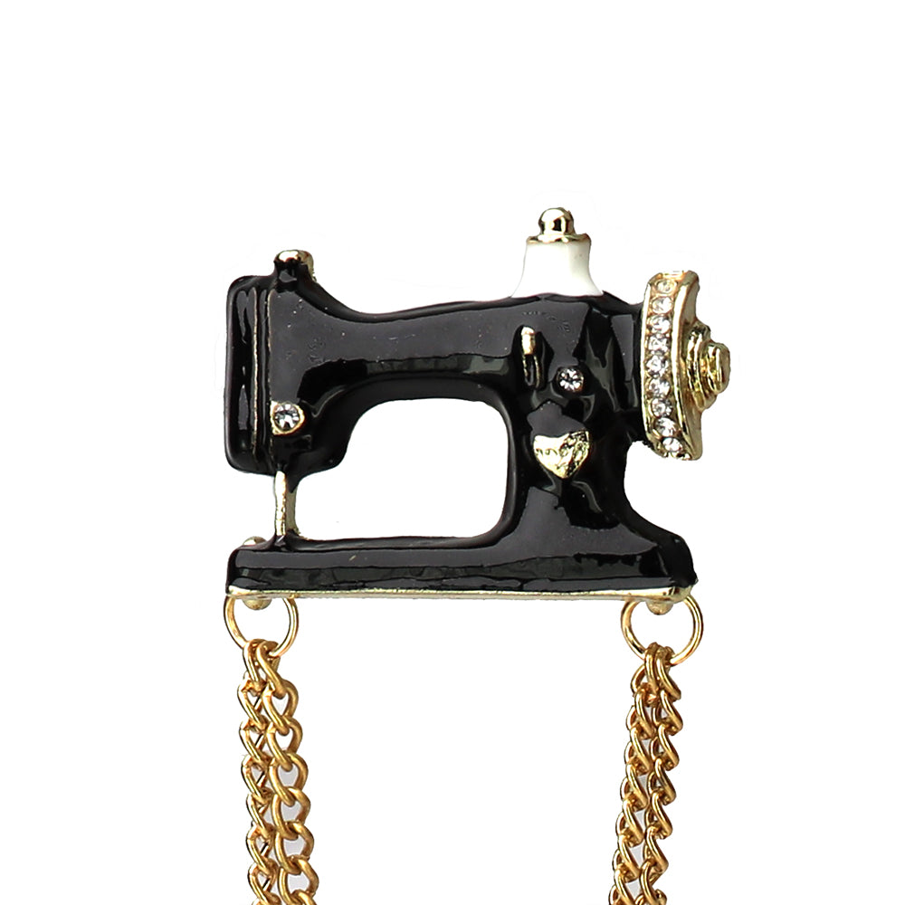 ミシン型ブローチ メンズ レディース オフィス ブローチ ピン プレゼント 贈り物 かわいい おしゃれ エレガント カフス専門店