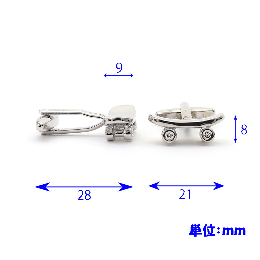 スケートボード カフスボタン スポーツ 趣味 シルバー 男女 スーツ 人気 プレゼント ギフト おしゃれ かわいい カフス専門店