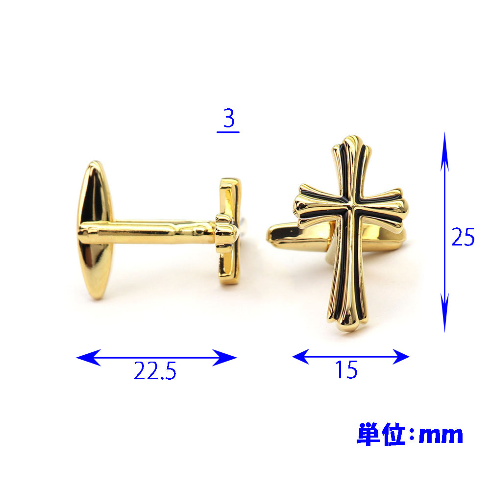ゴールド クロス カフスボタン 男女 営業マン おしゃれ 結婚式 カジュアル シンプル スーツ 人気 プレゼント ギフト 入園式 入学式 成人式 カフス専門店