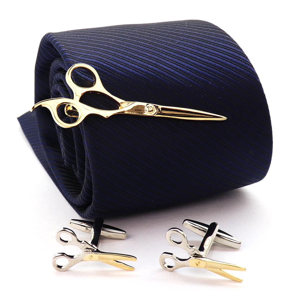 美容師 理容師 はさみ カフス タイピン セット ファッション ユニーク 可愛い おしゃれ プレゼント 贈り物 メンズ レディース カフス専門店