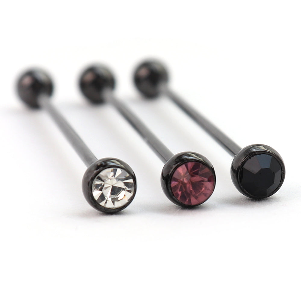 ジュエル 【ブラック】 ブラック カラーバー( ピン )シャツ 襟止め おしゃれ かわいい プレゼント 高級感 メンズ ギフト アクセサリー カフス専門店