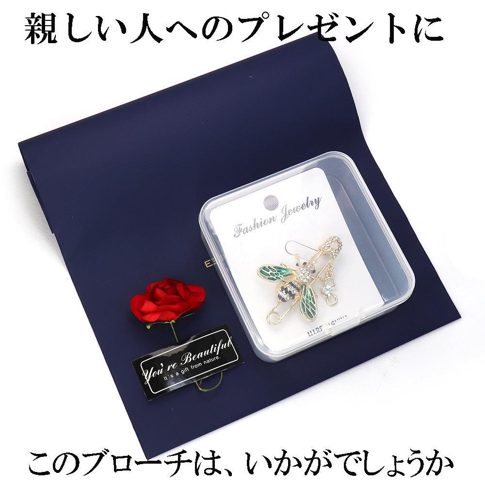 キラキラ 蜂ハチ ブローチ ファッション ブローチピン 可愛い おしゃれ アクセサリー プレゼント 贈り物 メンズ レディース 子供 ジュエリー カフス専門店