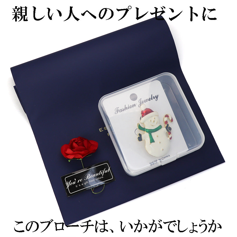 雪だるま-ブローチ-キラキラ-スノーマン-ファッション-クリスマスブローチピン-可愛い-おしゃれ-アクセサリー-プレゼント-贈り物-メンズ-レディース-子供-ジュエリー-カフス専門店