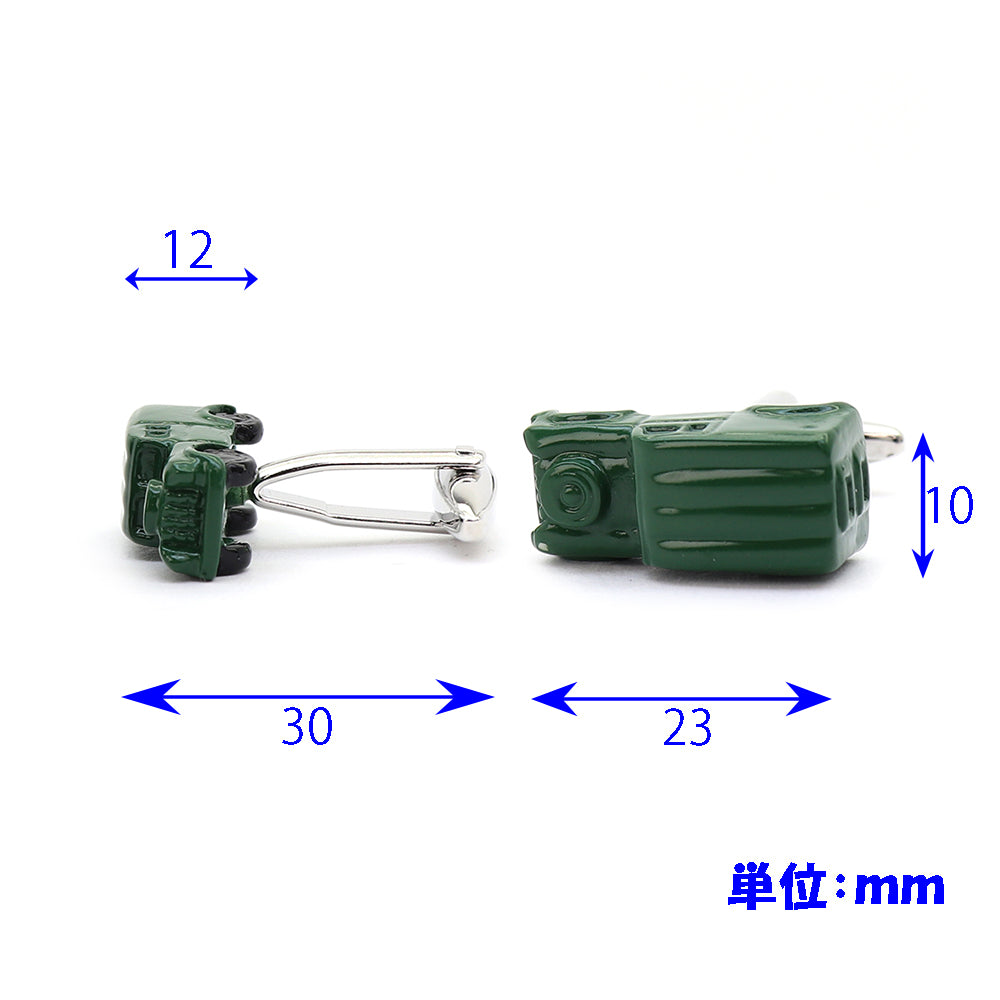 緑の車 オフロードカー カフスボタン おしゃれ 男女 個性 プレゼント ギフト 可愛い 大人気 車 結婚式 カフス専門店