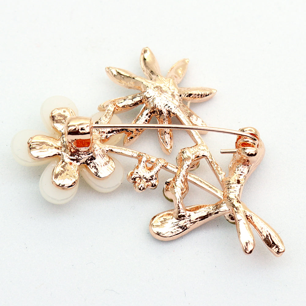 お花 ブローチ クリスタル ファッション コサージュ ピン エレガント 可愛い おしゃれ アクセサリー プレゼント 贈り物 メンズ レディース 子供 ジュエリー カフス専門店