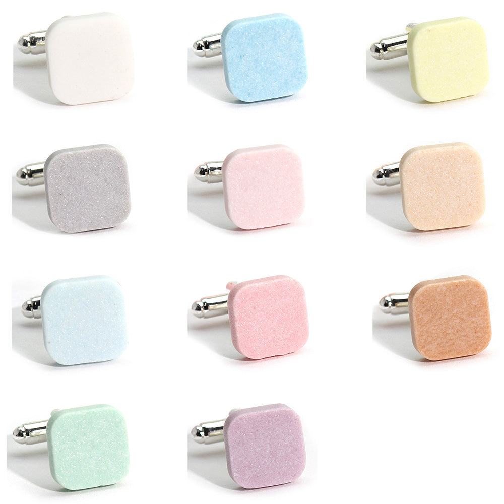 幸せのパステルカラー【ピンク】陶器 カフス シリーズ スクエア シンプル ブランド おしゃれ かわいい お値打ち 激安 プレゼント ギフト