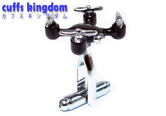 色付き-ドローン-黒色-ガジェット-カフスボタン-ブラック-おもしろ系-男-カフリングス-プレゼント-おしゃれ-ユニーク-大人気-カフス専門店