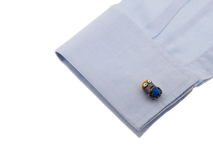 色付き-ロボット-黄-藍-色-カフスボタン-カラフル-おもしろ系-男-ユニーク-カフリングス-プレゼント-おしゃれ-かわいい-大人気-結婚式-カフス専門店