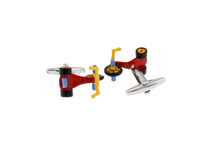 色付き-三輪車-黄-赤-色-カフスボタン-カラフル-おもしろ系-男女-乗り物-ユニーク-カフリングス-プレゼント-おしゃれ-かわいい-大人気-結婚式-カフス専門店