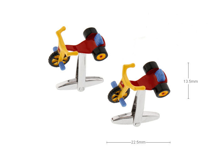 色付き-三輪車-黄-赤-色-カフスボタン-カラフル-おもしろ系-男女-乗り物-ユニーク-カフリングス-プレゼント-おしゃれ-かわいい-大人気-結婚式-カフス専門店