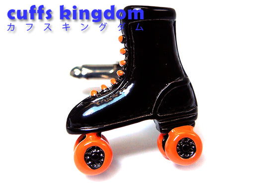 色付き-ローラースケート-黒-色-カフスボタン-ブラック-スポーツ-男女-趣味-ユニーク-カフリングス-プレゼント-おしゃれ-かわいい-大人気-結婚式-カフス専門店