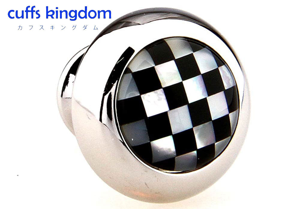 曲線美-加工-ブラック-チェック-カフスボタン-黒系-ブラック-男女-カフリングス-営業マン-おしゃれ-かわいい-結婚式-カジュアル-ギンガムチェック-スーツ-人気-プレゼント-ギフト-入園式-入学式-成人式