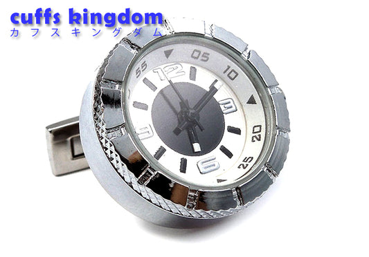 時計-動きます-まるで時計-高級-銀色-カフスボタン-シルバー-おしゃれ-男女-カフリングス-個性-プレゼント-可愛い-機能付き-大人気-結婚式-カフス専門店