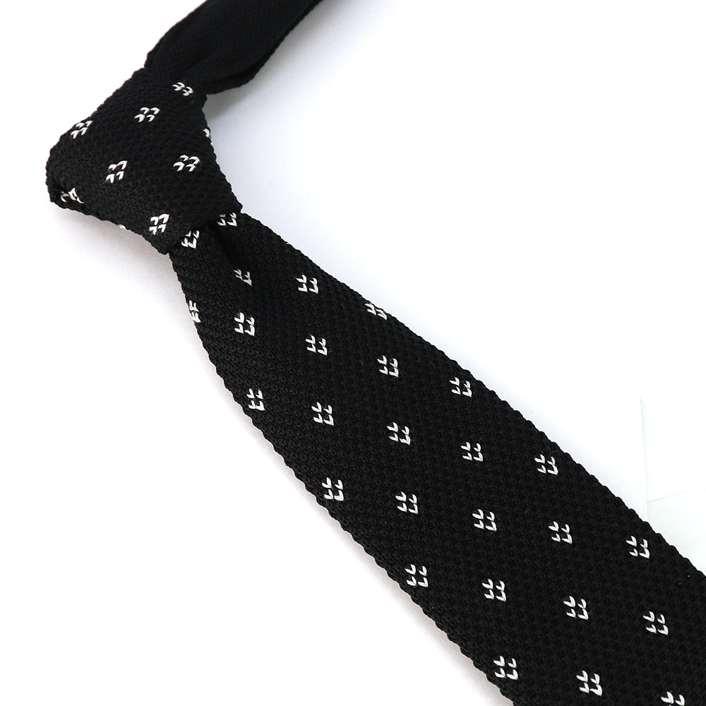 紺地-白-ドット-刺-入り-ニット-タイ-模様編み-タイプ-スタイリッシュ系-シンプル-クール-男女-祝-おしゃれ-かわいい-結婚式-カジュアル-スーツ-人気-プレゼント-ギフト-入園式-入学式-成人式