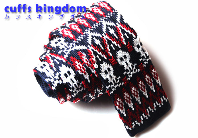 紺-赤-白-編み込み-ニットタイ-メリヤス編み-スッキリタイプ-スタイリッシュ系-シンプル-クール-男女-祝-おしゃれ-かわいい-結婚式-カジュアル-スーツ-人気-プレゼント-ギフト-入園式-入学式-成人式