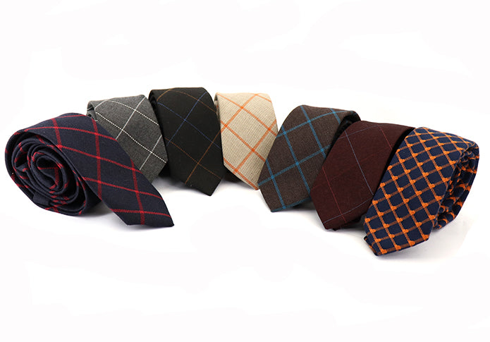 ビジネス-ネクタイ-ブラック-オレンジ-ブルー-極細-格子柄-男女-祝-おしゃれ-ビジネス-結婚式-カジュアル-スーツ-人気-プレゼント-ギフト-入園式-入学式-成人式-暖か-暖色-温もり