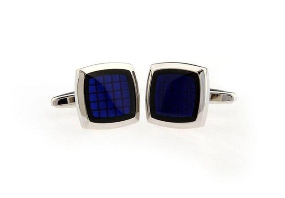 碁盤の目-クリスタル-カフスボタン-ブルー-青系-ブルー-男女-カフリングス-営業マン-おしゃれ-かわいい-結婚式-カジュアル-シンプル-スーツ-人気-プレゼント-ギフト-入園式-入学式-成人式