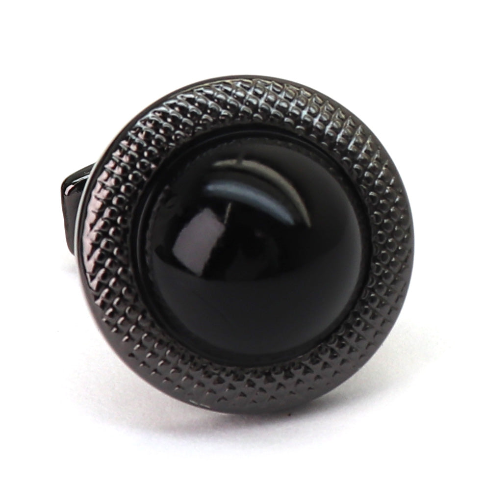 【 即日発送 】 ■ 丸型【 色 ：黒】カフスボタン ■ [ 1000円ぽっきり マラソン買い回り 対象 黒系 男女 営業マン おしゃれシンプル スーツ シャツ 人気 プレゼント 正装 ウエディング 入園式 入学式 ]