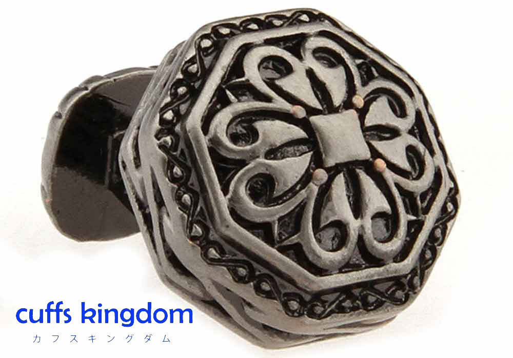 手作り-ハード系-シルバー-アクセ風-華-カフスボタン-黒系-ブラック-男女-カフリングス-営業マン-おしゃれ-かわいい-結婚式-カジュアル-スーツ-人気-プレゼント-ギフト-入園式-入学式-成人式