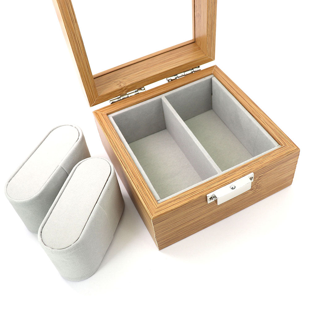 腕時計 2本 収納 木製 ボックス ガラス 天板◆ 裏地 柔らか 素材 ロック付き コレクション 高品質 高級時計 保管 ケース メンズ 父の日 誕プレ 収集 飾る インテリア 安心