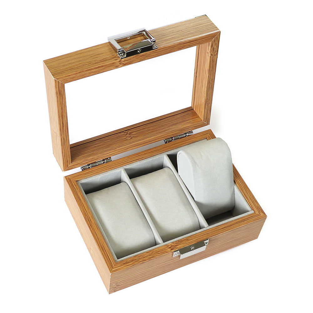 腕時計 3本 収納 木製 ボックス ガラス 天板◆ 裏地 柔らか 素材 ロック付き コレクション 高品質 高級時計 保管 ケース メンズ 父の日 誕プレ 収集 飾る インテリア 安心