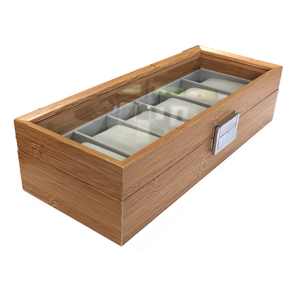 腕時計 6本 収納 木製 ボックス ガラス 天板◆ 裏地 柔らか 素材 ロック付き コレクション 高品質 高級時計 保管 ケース メンズ 父の日 誕プレ 収集 飾る インテリア 安心