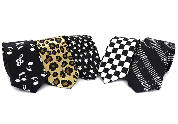 ヒョウ柄-ネクタイ-ポリエステル-100-全長-約145ｃｍ-剣幅-約5ｃｍ-おしゃれ-かわいい-結婚式-カジュアル-シンプル-スーツ-人気-プレゼント-ギフト-入園式-入学式-成人式