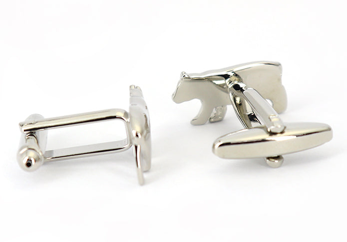 白くま-カフスボタン-猛獣注意-銀色-系-男女-カフリングス-営業マン-おしゃれ-かわいい-結婚式-カジュアル-シンプル-スーツ-人気-動物-プレゼント-ギフト-入園式-入学式-成人式