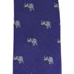 ネイビー生地-ゾウ-刺繍-可愛い-動物-ネクタイ-ポリエステル-全長-約-145ｃｍ-剣幅-約-6ｃｍ-おしゃれ-かわいい-結婚式-カジュアル-シンプル-スーツ-人気-プレゼント-ギフト-春-成人式